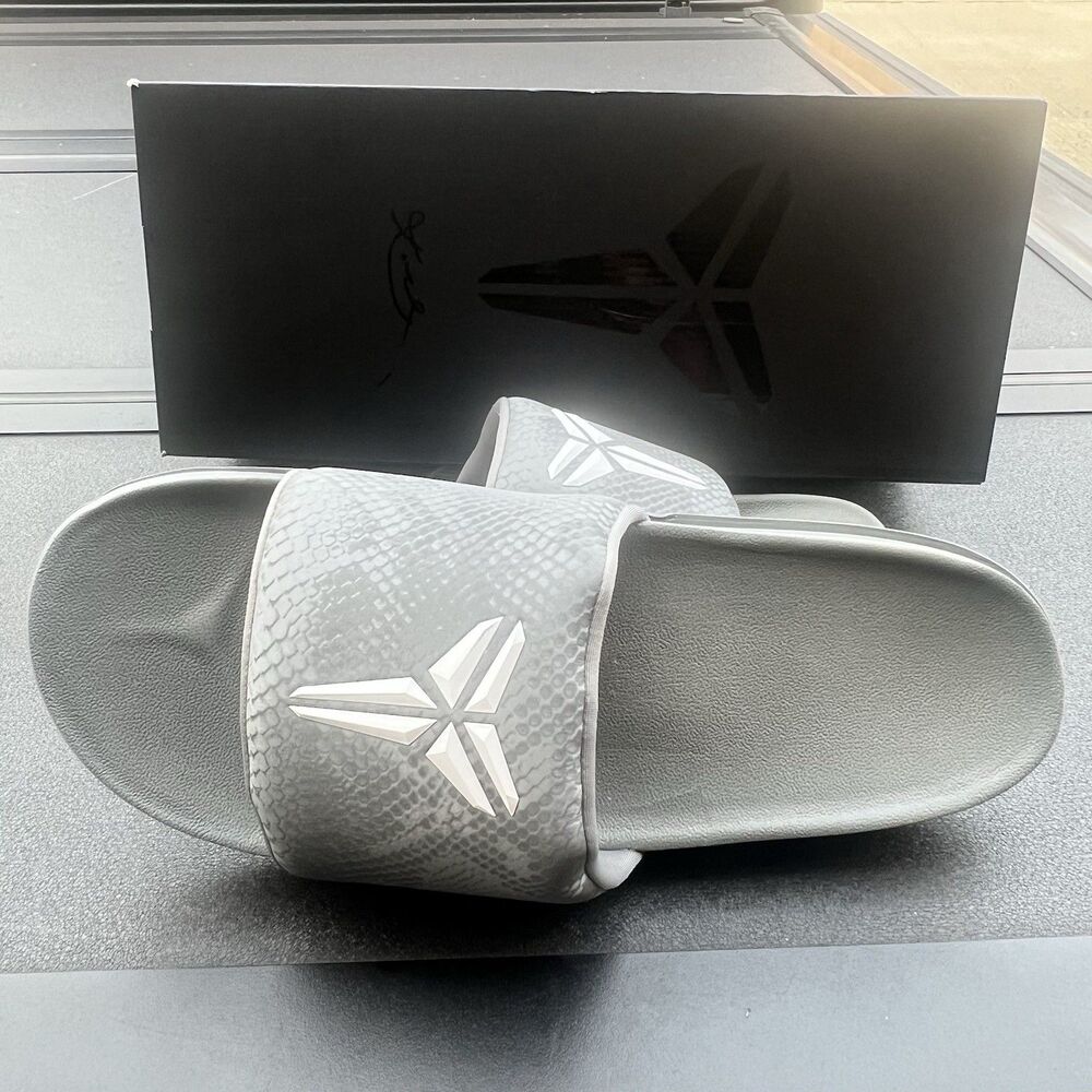 Nike Kobe Offcourt Slide Cool Grey White IF2870-002 Men New Size 15 Basketball